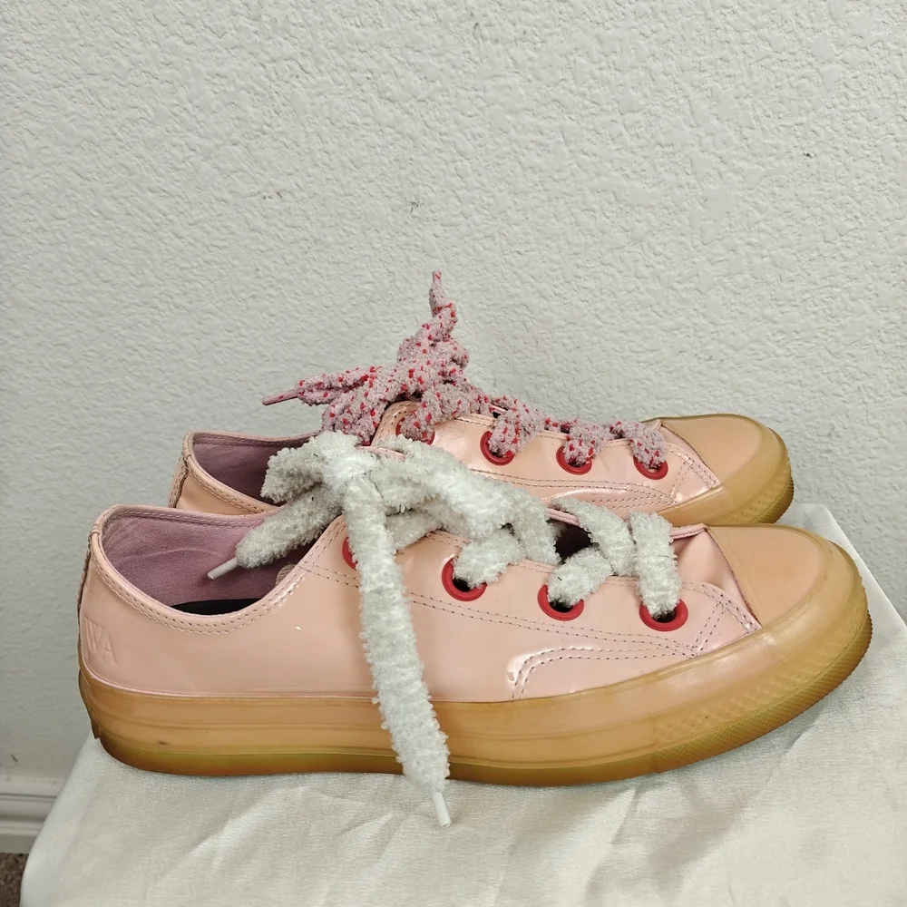 Converse x JW Anderson Chuck 70 Low Top 'Toy' Sneakers Pink Mist Patent Leather